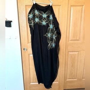 NWOT Pretty b. Boutique Blue & Black Scarf One Size